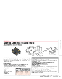 Thumbnail of document Data Sheet - MDA Miniature Adjustable Pressure Switch